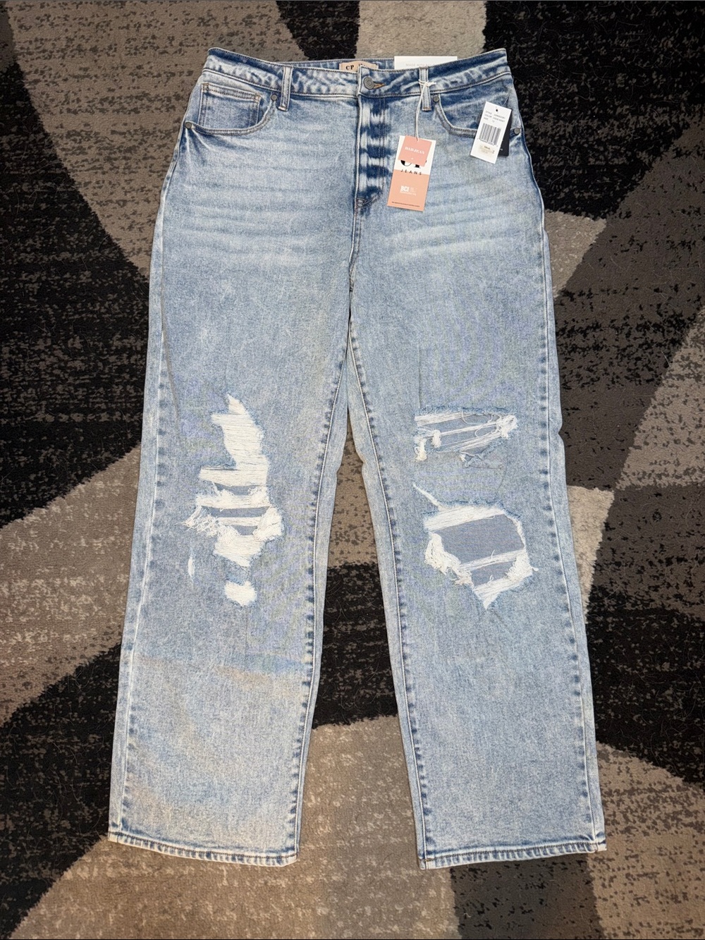 CP Jeans Dad Jeans Distressed - Light Blue 13x32